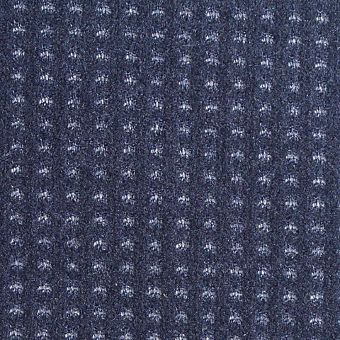 Navy Dots Waffle Knit, Polyester