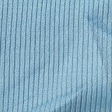 Brushed Polyester Stretch Rib Knit Fabric, 334 gsm, 140 cm — Blue — texture