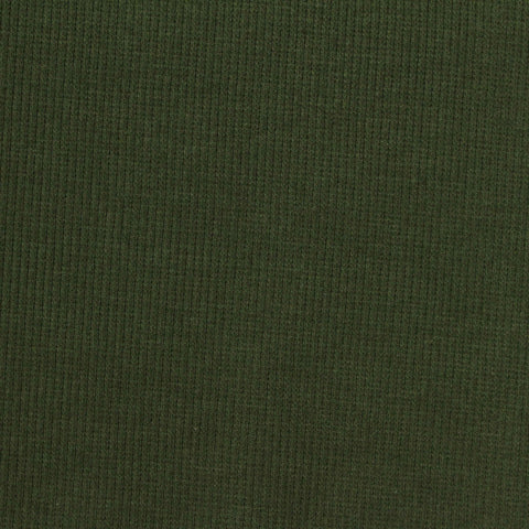 Cotton Polyester Stretch Rib Knit Fabric, 280 gsm, 125 cm — Green