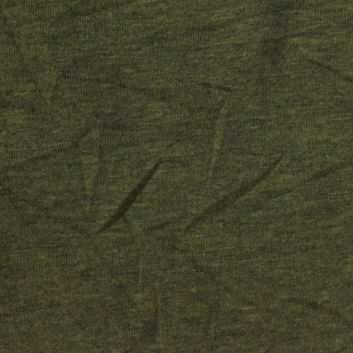 Green Heather Jersey Knit, Cotton-Poly, 160 gsm