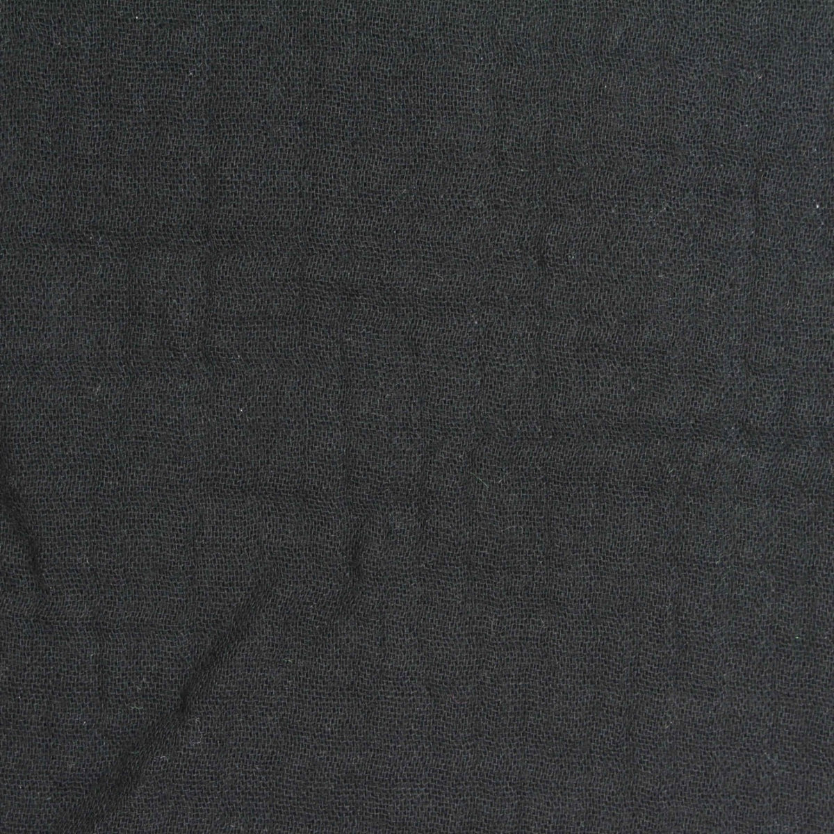 100% Cotton Crepe Fabric, 125 gsm, 180 cm — Black