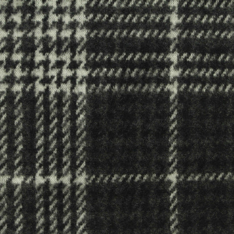 Black Plaid Jacquard, Poly-Viscose, 331 gsm