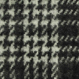 Black Plaid Jacquard, Poly-Viscose — texture