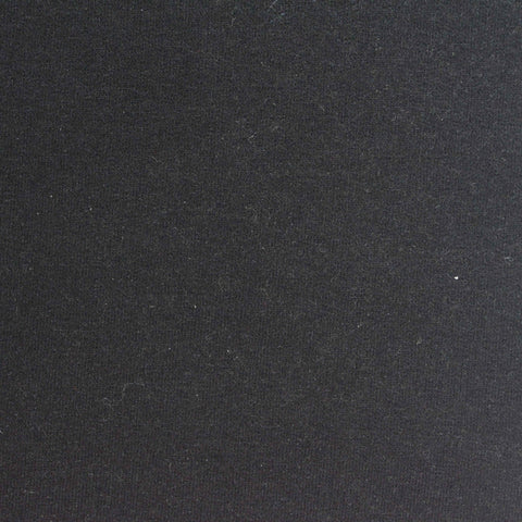 Cotton Modal Stretch French Terry Fabric, 385 gsm, 175 cm — Black