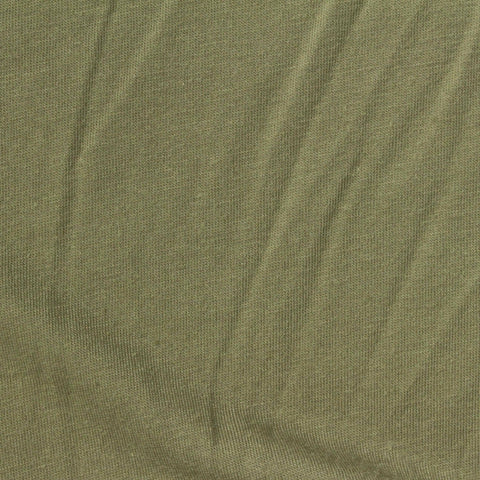 Polyester Cotton Jersey Knit Fabric, 144 gsm, 164 cm — Khaki