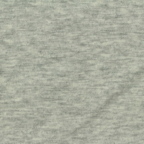 Light Grey Heather Jersey Knit, Cotton-Poly, 195 gsm