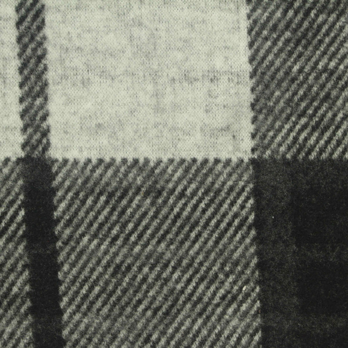 Grey Check Jacquard, Poly-Viscose, 335 gsm