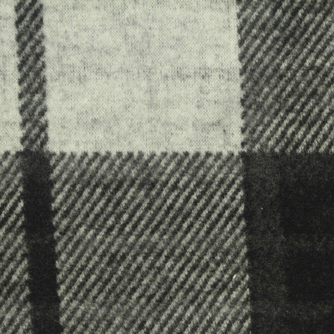 Grey Check Jacquard, Poly-Viscose, 335 gsm