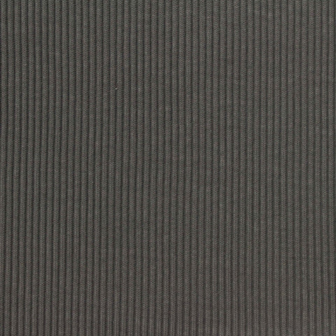 Cotton Polyester Rib Knit Fabric, 321 gsm, 160 cm — Grey