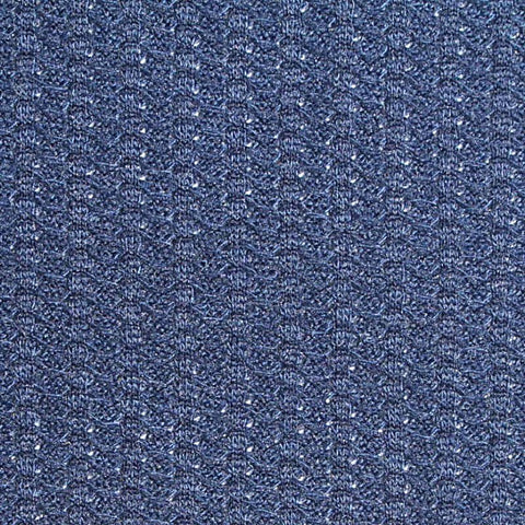Blue Marl Rib Knit, Polyester, 220 gsm