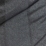 Black Vertical-Stripe Interlock Knit, Polyester — texture