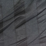 Black Vertical-Stripe Interlock Knit, Polyester