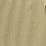 Brushed Viscose Polyester Stretch Rib Knit Fabric, 265 gsm, 160 cm — Khaki