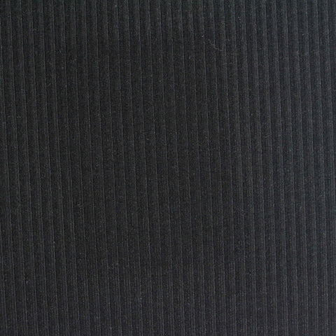 Dark Grey Pinstripe Rib Knit, Viscose, 450 gsm
