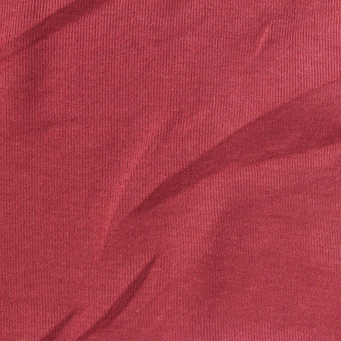 Polyester Stretch Rib Knit Fabric, 250 gsm, 172 cm — Red