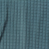 Teal Tone-on-Tone Grid Fleece, Polyester