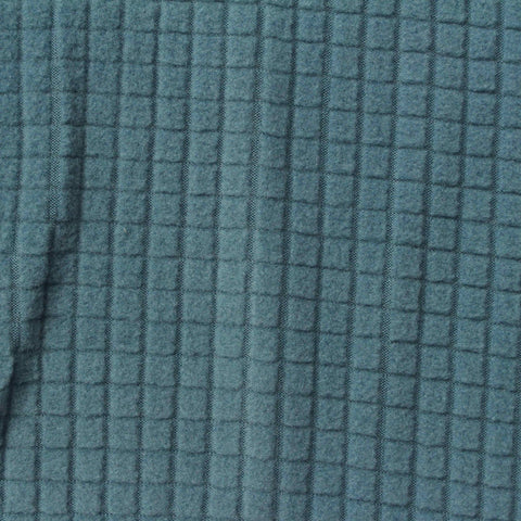Teal Tone-on-Tone Grid Fleece, Polyester