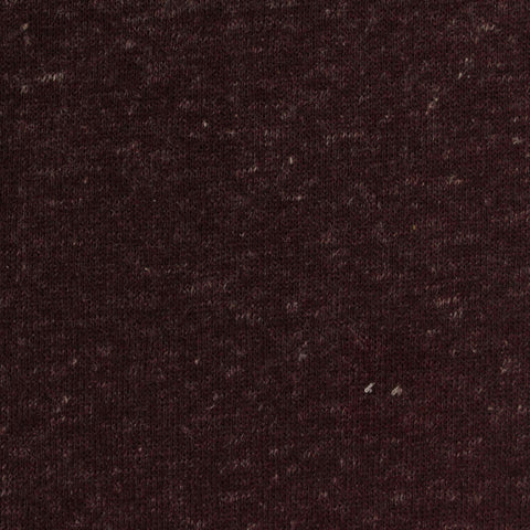 Dark Red Marl French Terry, Polyester, 290 gsm
