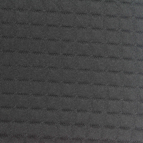 Dark Grey Square Jacquard, Polyester, 320 gsm