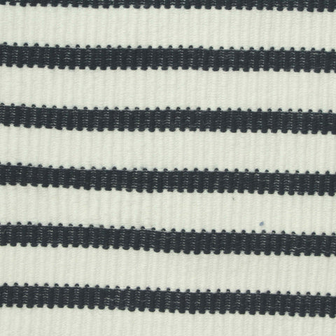 Black Horizontal-Stripe Jacquard, Cotton, 250 gsm