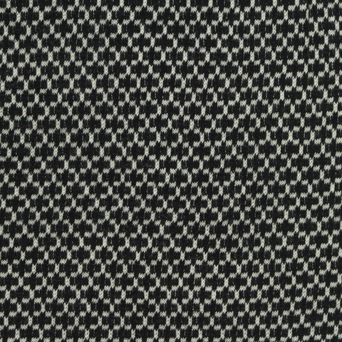 Black Houndstooth Jersey Knit, Cotton-Poly, 160 gsm, 150 cm