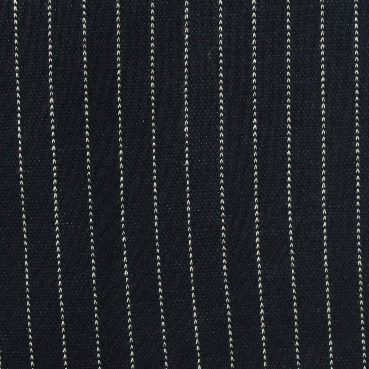 White Vertical-Stripe Interlock Knit, Poly-Viscose, 290 gsm