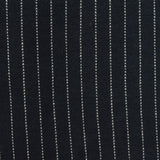 White Vertical-Stripe Interlock Knit, Poly-Viscose