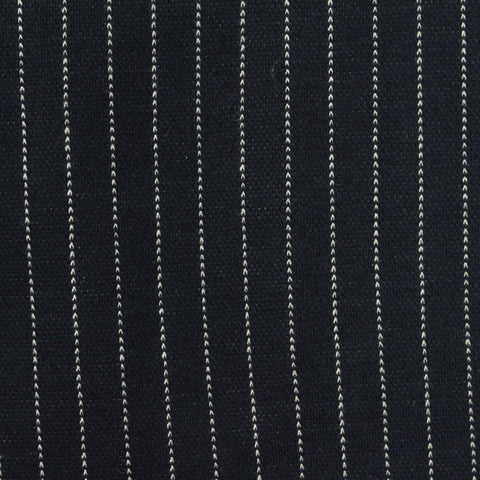 White Vertical-Stripe Interlock Knit, Poly-Viscose, 290 gsm
