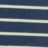 Navy Horizontal-Stripe French Terry, Cotton-Poly
