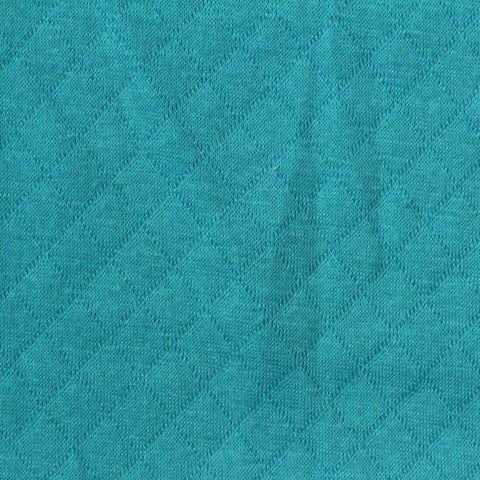 Teal Diamond Waffle Knit, Poly-Cotton