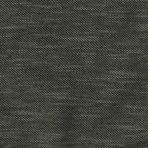 Dark Grey Heathered-Marl Piqué Knit, Cotton-Poly, 185 gsm