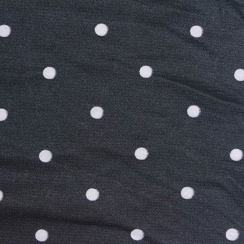 White Dots Ponte Knit, Poly-Viscose, 240 gsm