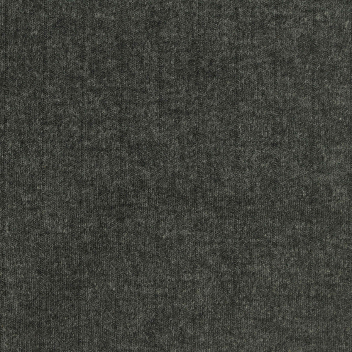 Dark Grey Heather Interlock Knit, Cotton-Poly