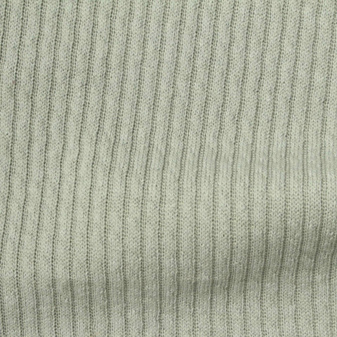 Heather Polyester Stretch Rib Knit Fabric, 340 gsm, 164 cm — Green