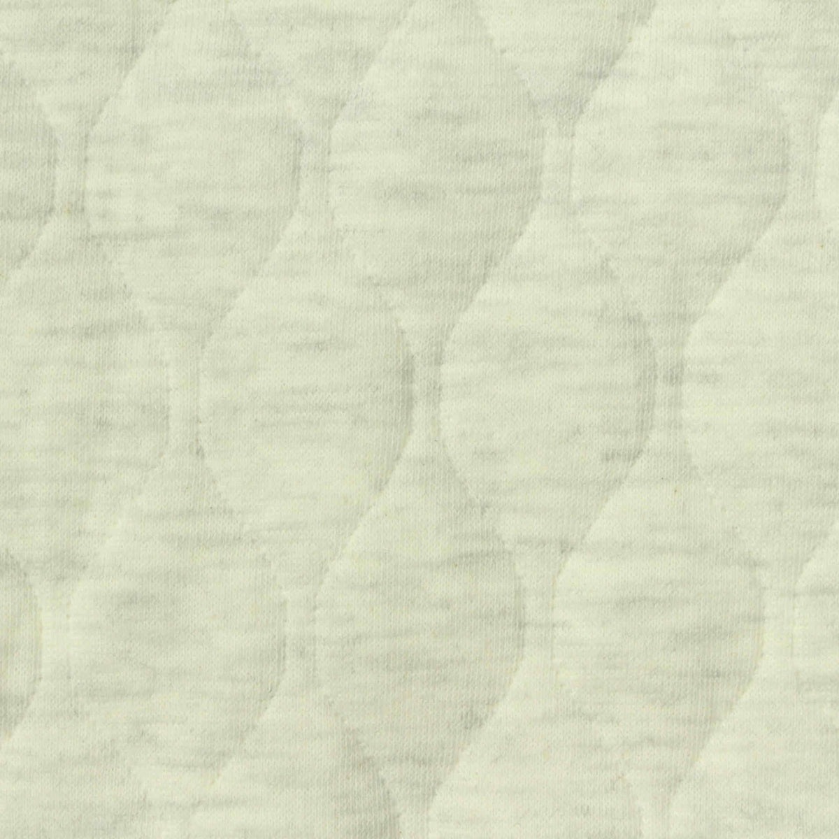 Cream Leaf Rib Knit
