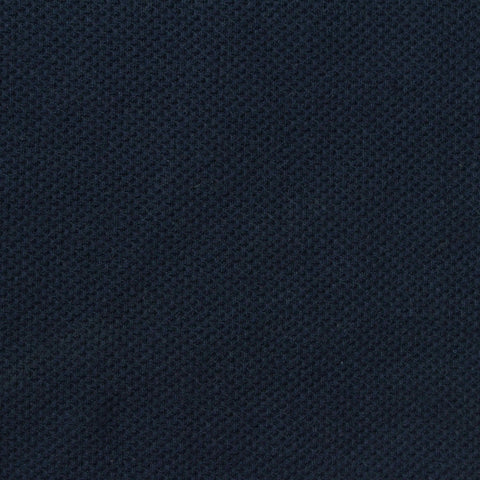 Polyester Cotton Piqué Knit Fabric, 270 gsm, 130 cm — Navy