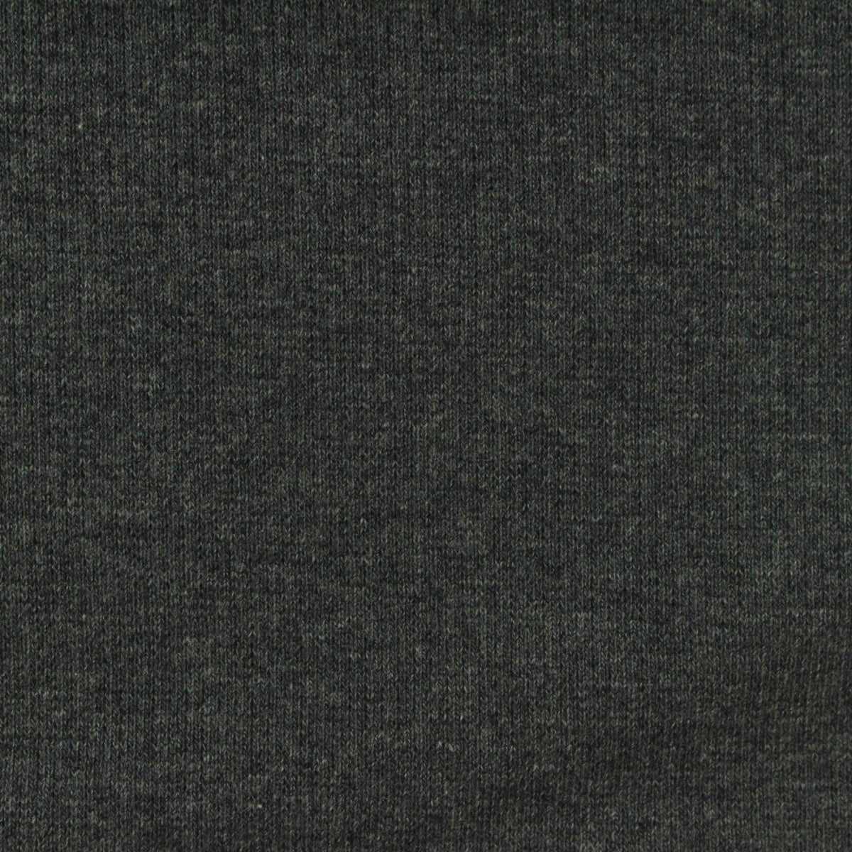 Dark Grey Heathered-Marl Rib Knit, Cotton, 350 gsm