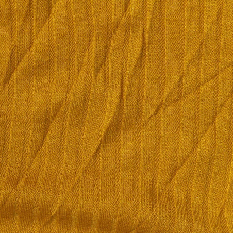 Polyester Viscose Stretch Rib Knit Fabric, 180 gsm, 120 cm — Yellow