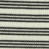 Black Horizontal-Stripe Rib Knit, Poly-Viscose — texture