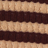 Brown Horizontal-Stripe Chunky Knit, Cotton-Poly — texture