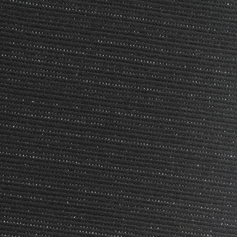 Black Horizontal-Stripe Knit, Polyester, 280 gsm