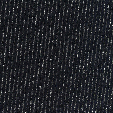 Silver Vertical-Stripe Rib Knit, Nylon