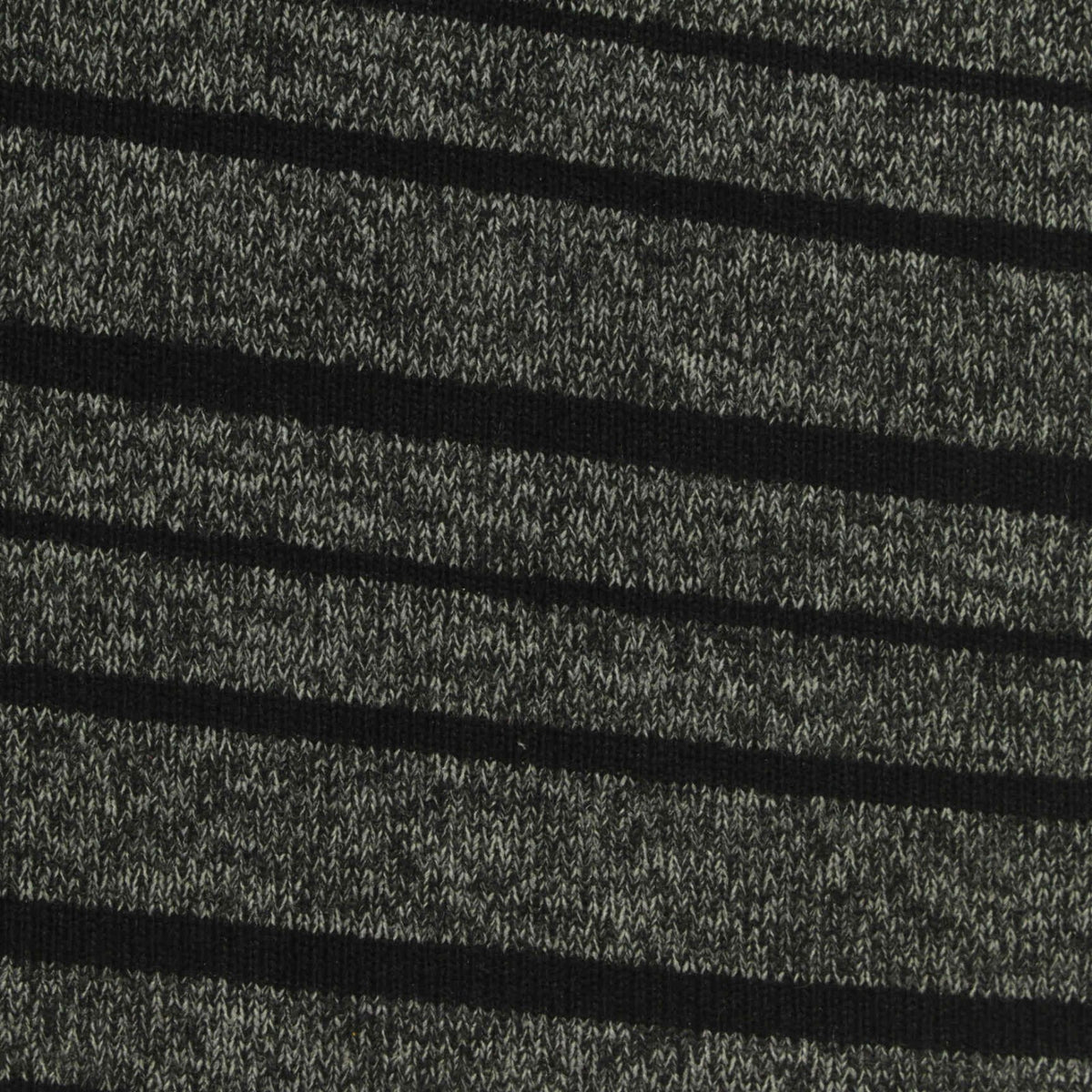Striped Polyester Viscose Stretch Chunky Knit Fabric, 230 gsm, 185 cm — Grey