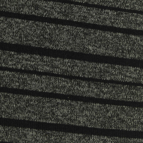 Striped Polyester Viscose Stretch Chunky Knit Fabric, 230 gsm, 185 cm — Grey