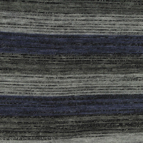 Grey Horizontal-Stripe Jersey Knit, Poly-Viscose, 180 gsm, 185 cm
