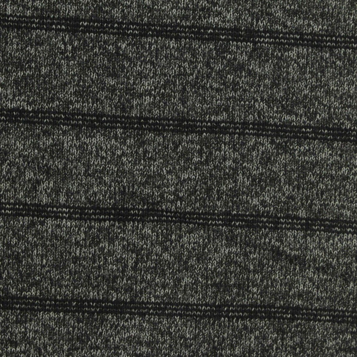 Marled Grey Horizontal-Stripe Chunky Knit, Polyester, 230 gsm