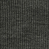 Heather Polyester Viscose Stretch Rib Knit Fabric, 265 gsm, 178 cm — Grey — texture