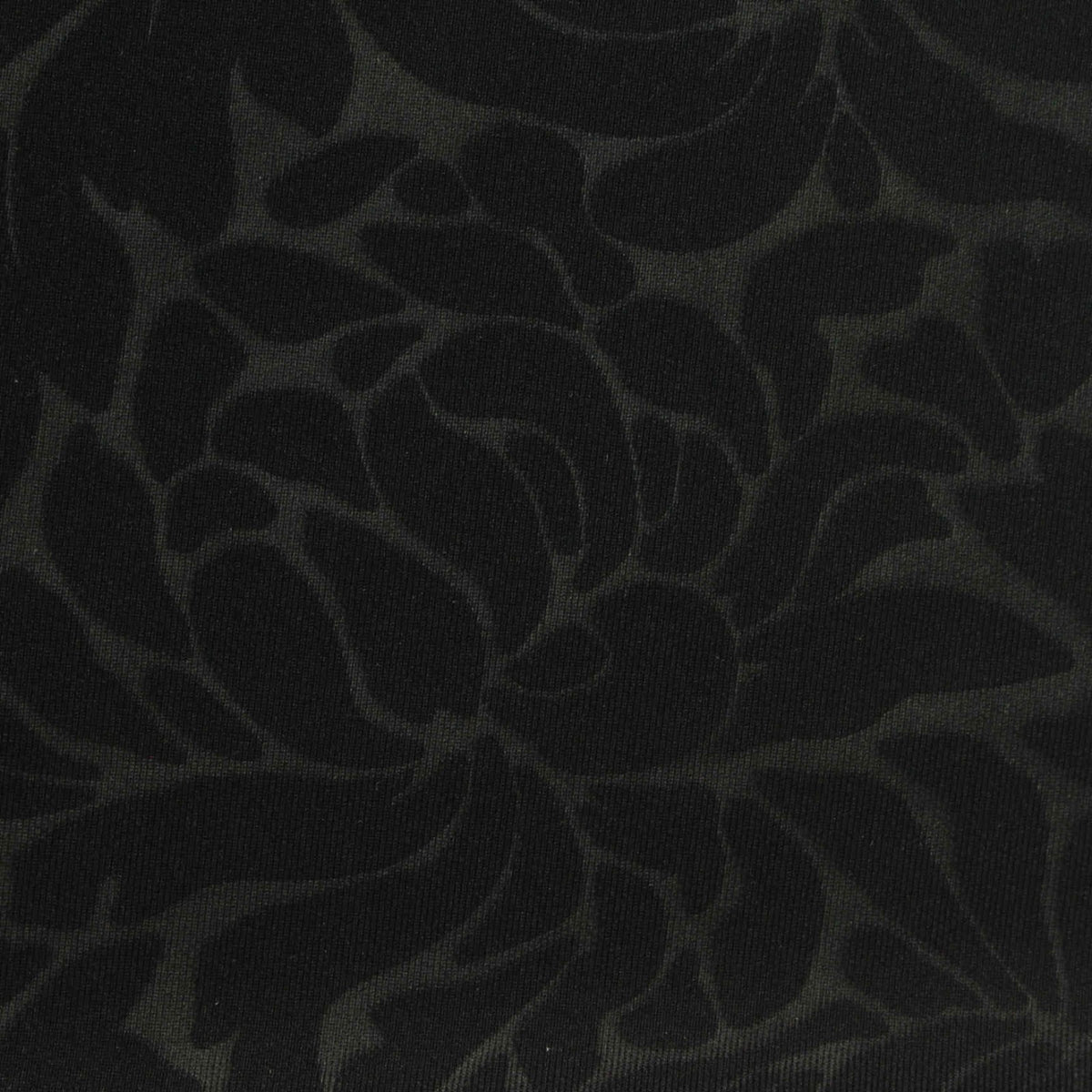 Black Floral Scuba Knit, Polyester, 350 gsm