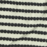 Black Horizontal-Stripe Chunky Knit, Polyester