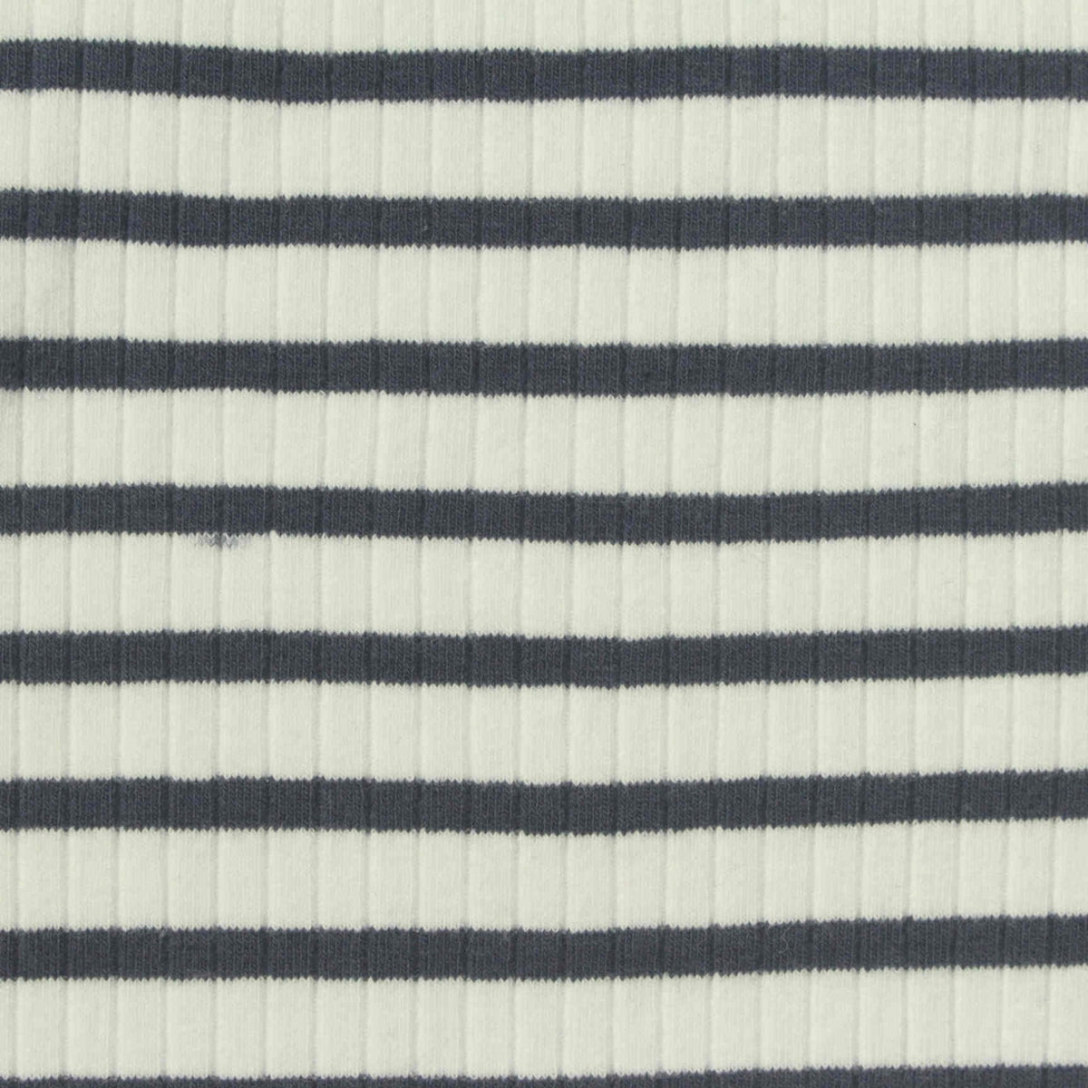 Dark Grey Stripes Rib Knit, Cotton, 245 gsm